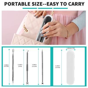 Blackhead Removal Tool Kit Pimple Popper Tool Professional High Quality Stainless Steel Pimple <b>Extractor</b> Blackhead And Whitehead - Product Image 6