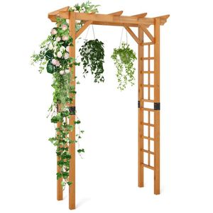 Arco da Giardino in Legno da 7/7,5 Piedi, Traliccio Esterno per Piante Rampicanti, Recinzione e Cancello - Product Image 1