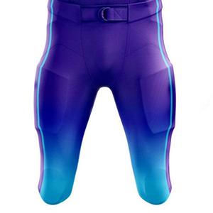 Uniforme de football américain pour hommes 100% polyester à manches courtes Impression par sublimation Nom de l'équipe personnalisé Logo sur le devant - Product Image 4
