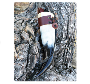 Natural <b>Drinking</b> <b>Horn</b> 100% Cow Ox <b>Horn</b> Carved New 2026 Religious Souvenir with Customizable Logo 300-400ml Capacity - Product Image 4