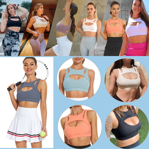 Conjunto deportivo de yoga transpirable para mujer, primavera y verano, chaleco deportivo sin costuras con sostén tipo tanga. - Product Image 5