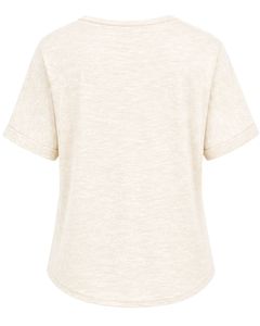 Camiseta Casual Personalizada con Cuello en V para Mujer, Manga Corta, Mezcla de Algodón, Suave y Ligera, con Bolsillo, para Uso Diario en Verano - Product Image 2