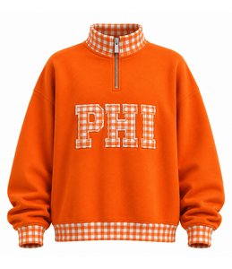 เสื้อฮู้ดดี้คอเต่าโอเวอร์ไซส์สำหรับผู้หญิง PHI รุ่นสั่งทำพิเศษ ชุดยาวสำหรับฤดูหนาว ฤดูใบไม้ผลิ ฤดูร้อน ปักลายตัวอักษรกรีกแบบเรียบง่าย ผ้าฝ้าย - Product Image 3