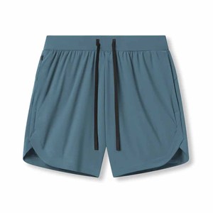 <b>Men's</b> Gym Athletic Training <b>Shorts</b> 100% Polyester Solid Color Mid Waist Knitted Breathable <b>Zip</b> <b>Pocket</b> Casual Dark - Product Image 1