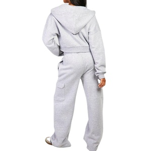 Conjunto Deportivo de Algodón para Mujer con Múltiples Bolsillos, Chándal de Dos Piezas, Estilo Informal, Conjunto Deportivo para Mujer - Product Image 2