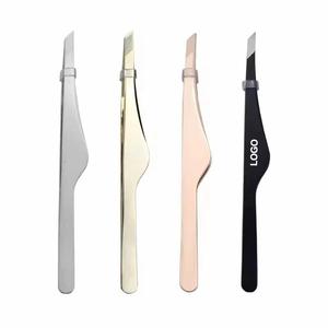 Wholesale Stainless Steel Slanted Tip Durable Precision Eyebrow Tweezers Beauty <b>Makeup</b> <b>Tool</b> - Product Image 4