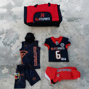 2026 New Customized American Football Uniform Complete Team Kit Sublimated Jersey Shorts <b>Gloves</b> Sports Bag Training - Product Image 3