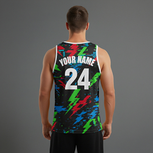 Maillot de basketball personnalisé respirant, antibactérien, à séchage rapide, sublimé, grande taille, OEM/ODM, vente en gros, design sur mesure - Product Image 2