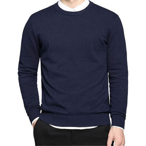 High Demand Sweater Men's Red Solid Color Knitted Pullover Sweater Full Sleeve Regular Fit 100% Acrylic Autumn Wear - Product Image 2