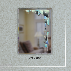 <b>Wall</b>-Mounted Frameless V-Groove <b>Mirror</b> with Eye-Catching Design Art Decor Eco-Friendly Lightweight - Product Image 2