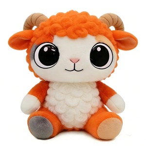Cute Orange Sheep Plush <b>Toy</b> <b>Soft</b> <b>Stuffed</b> Animal For Babies 0-24 Months Unisex 11CM-30CM - Product Image 1