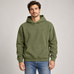 Sweat-shirt à col rond personnalisé en tissu éponge, sweats à capuche vierges en coton OEM, unisexe, grandes tailles, HOODIE long pour homme - Product Image 1