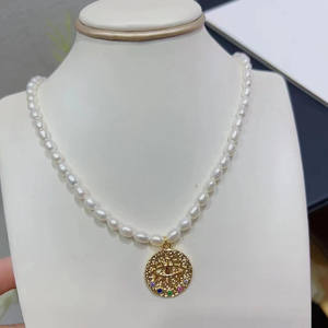 Collier de perles d'eau douce baroques 9-11 mm, bijoux de mode simples, style disparaissant par Ni Ni's - Product Image 1