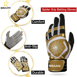 ถุงมือตีเบสบอลกันลื่น Spider Grip – ด้ามจับกันลื่นที่ทนทานสำหรับผู้ชายและเด็กผู้เล่น - Product Image 4