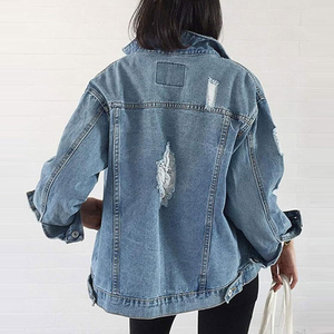 Women's Winter Standard Autumn Knitted <b>Denim</b> <b>Jacket</b> <b>Custom</b> Wholesale Factory Price Plain Dyed <b>Jacket</b> - Product Image 3