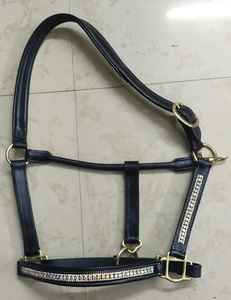Harnais pour cheval en cuir véritable rembourré avec pierres Swarovski, personnalisable avec couverture, disponible en toutes tailles - Product Image 5