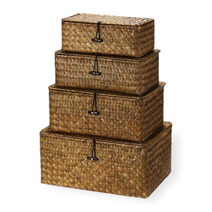 Boîtes à bijoux en herbe marine sur mesure, offre spéciale à bas prix pour les détaillants, boîte à bonbons en bois tressé - Product Image 5