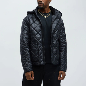 Blouson matelassé unisexe de haute qualité, style décontracté, brillant, col montant, à capuche, vente en gros, blousons gonflés personnalisés, toutes tailles - Product Image 5