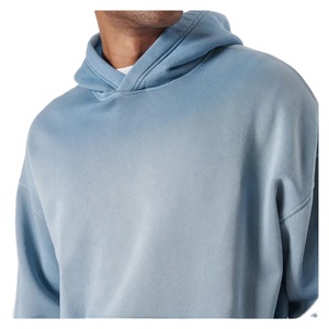 Boxy Distressed Faded Acid Wash Zip up Hoodie Hombres French Terry Cotton Puff Printing Streetwear Custom Heavyweight Hoodies - Product Image 3