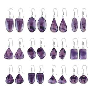 Sterling Silver Amethyst <b>Dangle</b> <b>Earrings</b> Handmade Drop <b>Earrings</b> For Women February Birthstone Jewelry Natural Gemstone <b>Earrings</b> - Product Image 4