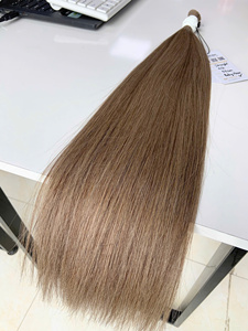 Precio al por mayor Extensiones de cabello a granel Cabello humano Double Drown 100 gramos Colores claros 14 pulgadas - Product Image 2