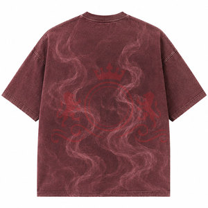 Camiseta Premium de Hombros Caídos con Efecto Desgastado por el Sol, de Algodón Transpirable y Aspecto Clásico Lavado - Product Image 2