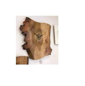 Horloge murale en bois ronde de designer, idéale pour offrir, décoration intérieure, faite à la main, finition lisse et polie, tendance 2026, pour restaurant et hôtel - Product Image 5