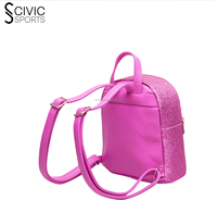 Glitzernder Geometrischer Muster-Schulrucksack mit Reißverschluss, Polyesterfutter, Leichtgewichtig, Stilvoll, Unisex, Große Kapazität
