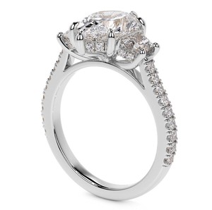Dutch Marquise Cut 12x6mm Prong Set Moissanite 925 Sterling Silver White <b>Gold</b> Plated Luxury <b>Vintage</b> Engagement Wedding <b>Ring</b> - Product Image 2
