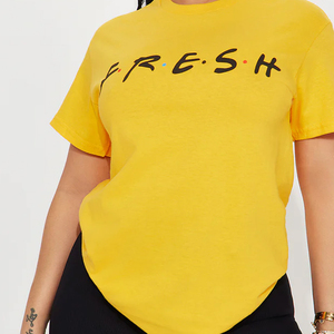 T-shirt en jersey modal 100% coton uni à ourlet incurvé pour femme, col ras du cou, manches courtes, coupe décontractée, idéal pour l'été - Product Image 4