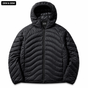 Lightweight Men's Hooded Puffer Bomber <b>Jacket</b> Warm Windproof Water-Resistant Winter Front Compact Design Outdoor Casual Wear - Product Image 1