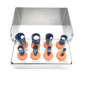 Ensemble de fraises dentaires électriques professionnelles certifiées CE, 3-9 mm, tête cylindrique noire, pour usage dentaire - Product Image 1