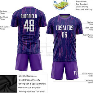 Ensemble uniforme de football élégant pour hommes : maillot et short athlétiques, idéal pour les équipes universitaires, les clubs locaux et les entraînements d'été - Product Image 3