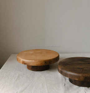 Support à gâteau compact en bois avec finition polie, idéal pour les petits gâteaux, les célébrations personnelles, la table d'affichage et les cadeaux - Product Image 5