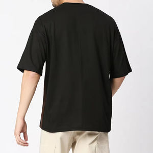 T-shirt pour homme en polyester/coton tricoté, nouvelle collection OEM, impression sérigraphique de haute qualité, coupe classique, anti-rétrécissement, écologique, séchage rapide - Product Image 2