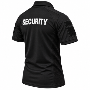 Polo de sécurité pour hommes en gros, à manches courtes, respirant, uniforme de travail, chemise personnalisée pour agents de sécurité masculins - Product Image 4