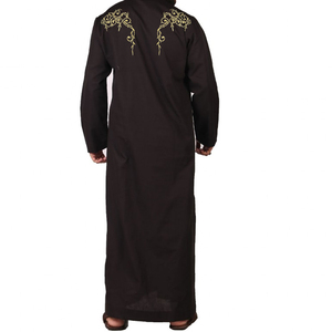 Modern Kuwait Style <b>Men's</b> Long Sleeve Solid Plus Size Islamic <b>Thobe</b> Jubbah Autumn High Street 2026 Wholesale Anti-Wrinkle - Product Image 3