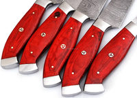 Couteau de Chef de cuisine personnalisé fait à la main, ensemble de couteaux de cuisine pour barbecue en acier damas