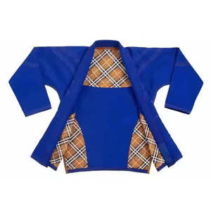 Kimono Azul de BJJ para Hombre, Uniforme de Artes Marciales, Judo, Algodón y Poliéster, Duradero, Corte Regular, Estilo Liso Teñido - Product Image 5