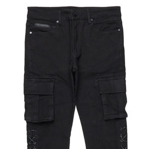 Pantalones Vaqueros de Mezclilla para Hombre, Corte Recto, Cintura Media, Estilo Urbano, Diseño Personalizado, Colores Sólidos, Cierre de Botones - Product Image 6