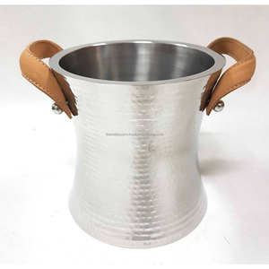 Seau à glace en acier inoxydable poli, écologique, personnalisé, pour camping, bar, restaurant, refroidisseur de bouteilles de vin, 10L - Product Image 2