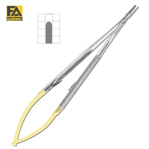 JACOBSON HEAVY STYLE NEEDLE HOLDER T.<b>C</b>. German Stainless Steel Castroviejo Needle Holder Used in Cardiovascular Surgery - Product Image 1