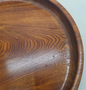 Plateau décoratif en bois de jujube rond de 30 cm, fait main, style rustique, classique et très demandé, idéal pour les desserts. - Product Image 5