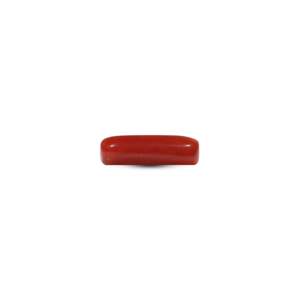 Handcrafted 6.8 Carat Synthetic Red Coral Oval Cabochon Loose Gemstone for Fine Jewelry - Product Image 3