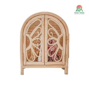 High Quality Natural Rattan Doll <b>Wardrobe</b> Cabinet Kids Bedroom Playroom Storage <b>Rustic</b> Nursery Furniture Eco-Friendly Toy - Product Image 5