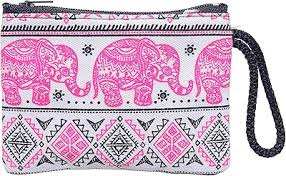 Bolsa de maquillaje de yute natural con cremallera frontal, estilo indio - Product Image 2