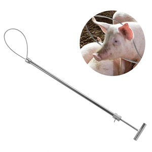 Pértiga de acero inoxidable para capturar cerdos, herramienta ajustable para sujetar animales, atrapador agrícola con cierre de resorte para cerdos, perros, etc. - Product Image 5