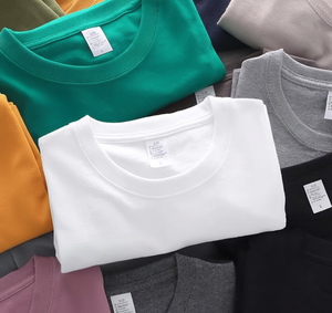 เสื้อยืดคอตตอนออร์แกนิค 100% แบบถัก สไตล์วินเทจ สำหรับผู้ชาย ทรงปกติ สั่งทำได้พร้อมปักโลโก้แบรนด์ของคุณเอง ขายส่ง - Product Image 1