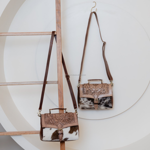 2025 nueva moda pelo en y mano cuero mecanizado mujeres Crossbody monederos alta calidad cuero genuino bohemio bolso personalizado - Product Image 3