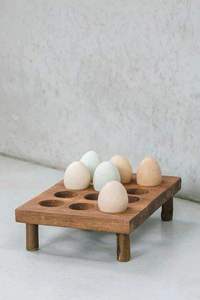 Wooden <b>Egg</b> Holder Tray 18 Slots <b>Egg</b> Racks <b>Eco</b>-Friendly Stocked Deviled <b>Eggs</b> Serving Board Convenient Kitchen <b>Egg</b> Tools Manual - Product Image 3